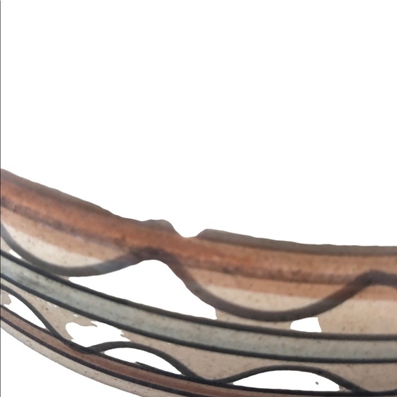 VTG Italian Pottery Bowl 2 Partridge Friends In A Floral Garden Glazed 9” Round - Picture 6 of 8